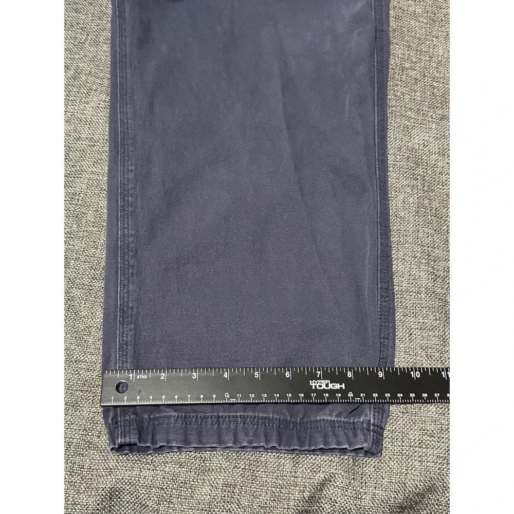 Caterpillar Men's 38x30 Work Pants Navy Blue Canvas Stretch Utility